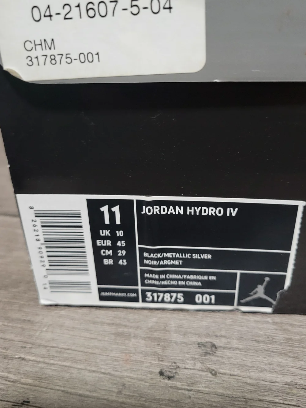 2008 Air Jordan Hydro 4 IV Slides Mens Size 11 Black 317875-001 slippers